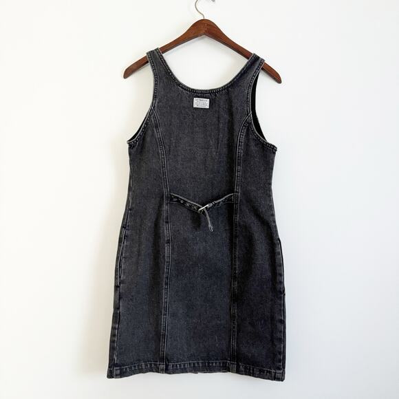 LEVI'S Tuli Denim Front Button Jumper Mini Dress Washed Black Small S - Picture 7 of 10